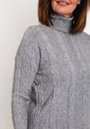 Serafina Collection Cable Knit Jumper, Grey
