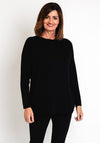 Serafina Collection Round Neck Knit Sweater, Black