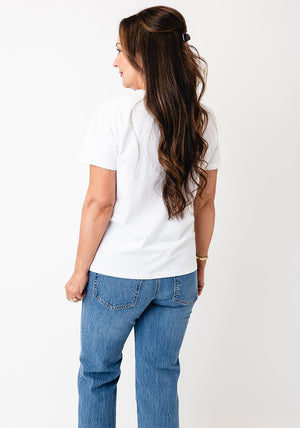 Serafina Love Graphic Print T-Shirt, White Multi