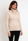 Serafina Collection Light Weight Roll Neck Sweater, Beige