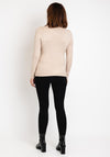 Serafina Collection Light Weight Roll Neck Sweater, Beige