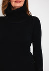 Serafina Collection Light Weight Roll Neck Sweater, Black