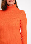 Serafina Collection Cable Knit Sweater, Orange