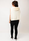Serafina Collection One Size Hooded Knit Vest, Cream