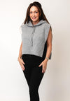 Serafina Collection One Size Hooded Knit Vest, Grey