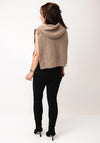 Serafina Collection One Size Hooded Knit Vest, Taupe