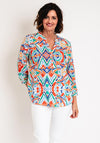 Serafina Collection Curve Abstract Print Blouse, Multi-Coloured