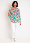 Serafina Collection Curve Abstract Print Blouse, Multi-Coloured