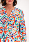 Serafina Collection Curve Abstract Print Blouse, Multi-Coloured