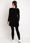 Natalia Collection One Size Long Sweater and Scarf, Black