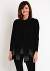 Serafina Collection Embellished Knit Sweater & Scarf Set, Black