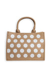 Zen Collection Polka Dot Medium Tote Bag, Beige