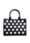 Zen Collection Polka Dot Medium Tote Bag, Black