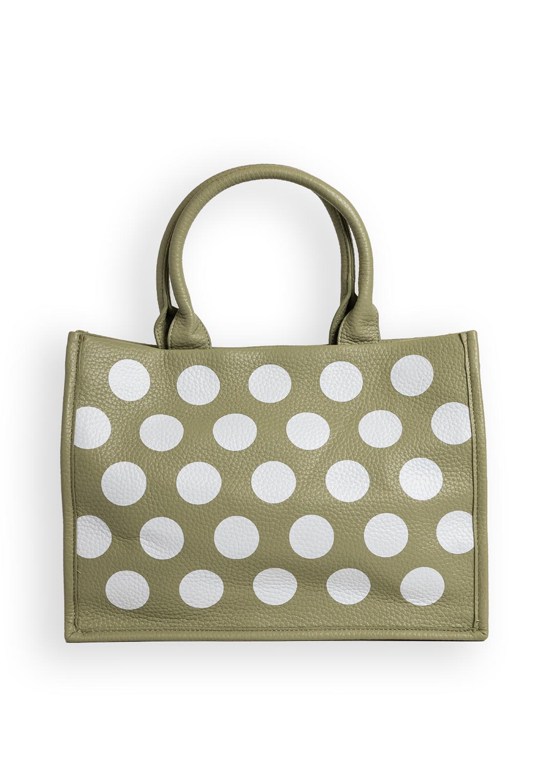 Zen Collection Polka Dot Medium Tote Bag, Sage Green