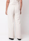 Serafina Collection Linen Mix Wide Leg Trousers, Beige