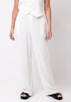 Serafina Collection Linen Mix Wide Leg Trousers, White