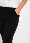 Serafina Collection High Rise Slim Leg Trousers, Black