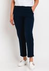 Serafina Collection High Rise Slim Leg Trousers, Navy