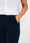 Serafina Collection High Rise Slim Leg Trousers, Navy