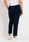 Serafina Collection High Rise Slim Leg Trousers, Navy