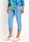 Natalia Collection Slim Leg Cropped Trousers, Cornflower Blue