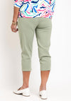 Natalia Collection Slim Leg Cropped Trousers, Sage Green