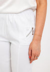 Natalia Collection Slim Leg Cropped Trousers, White