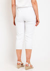 Natalia Collection Slim Leg Cropped Trousers, White