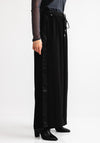 Malissa J One Size Crepe Wide Leg Trousers, Black