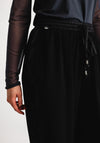 Malissa J One Size Crepe Wide Leg Trousers, Black
