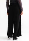 Malissa J One Size Crepe Wide Leg Trousers, Black