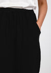 Serafina Collection One Size Linen Wide Trouser, Black