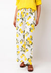 Serafina Collection One Size Lemon Print Trousers, Yellow