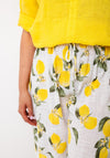Serafina Collection One Size Lemon Print Trousers, Yellow