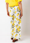 Serafina Collection One Size Lemon Print Trousers, Yellow