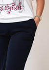 Serafina Collection Slim Leg Trousers, Navy