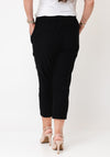 Serafina Elasticated Slim Leg Capri Trousers, Black