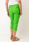 Serafina Elasticated Slim Leg Capri Trousers, Green