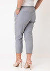 Serafina Elasticated Slim Leg Capri Trousers, Grey