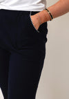 Serafina Elasticated Slim Leg Capri Trousers, Navy