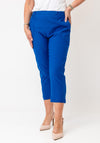 Serafina Elasticated Slim Leg Capri Trousers, Blue