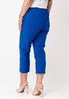 Serafina Elasticated Slim Leg Capri Trousers, Blue