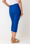 Serafina Elasticated Slim Leg Capri Trousers, Blue