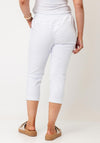 Serafina Elasticated Slim Leg Capri Trousers, White