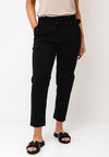 Serafina Collection Slim Leg Belted Trousers, Black