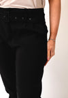 Serafina Collection Slim Leg Belted Trousers, Black