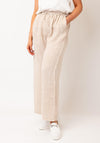 Serafina Collection One Size Linen Trousers, Beige