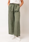 Serafina Collection One Size Linen Trousers, Khaki