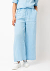 Serafina Collection One Size Linen Trousers, Light Blue