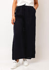 Serafina Collection One Size Linen Trousers, Navy